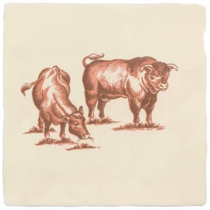 Drove of Cattle Sepia on Palomino - Hyperion Tiles