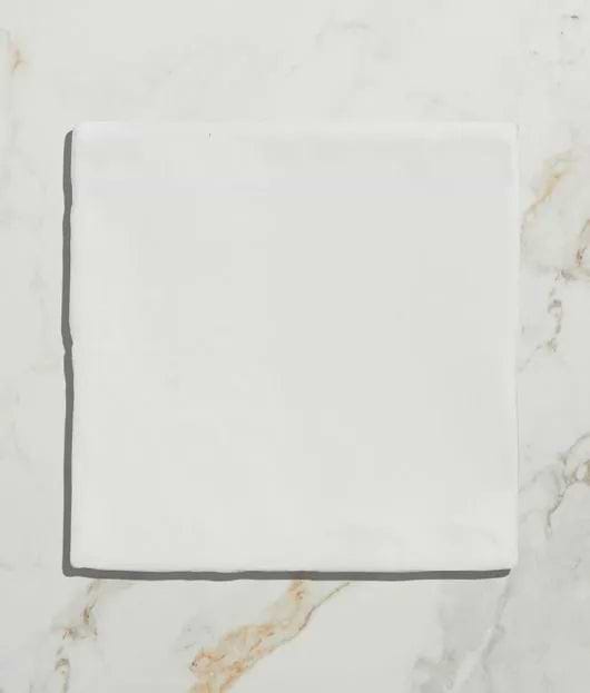 Dyrham Dairy Ceramic Chalk White Field Tile - Hyperion Tiles