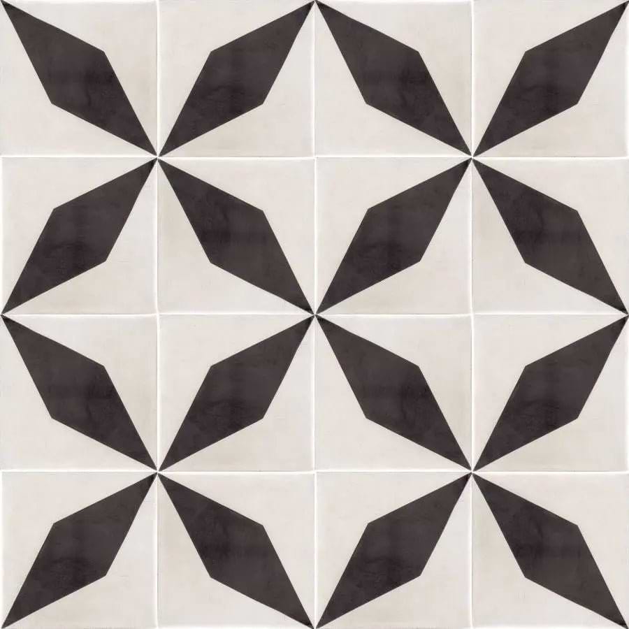 Encaustic Cement Black Diamond - Hyperion Tiles