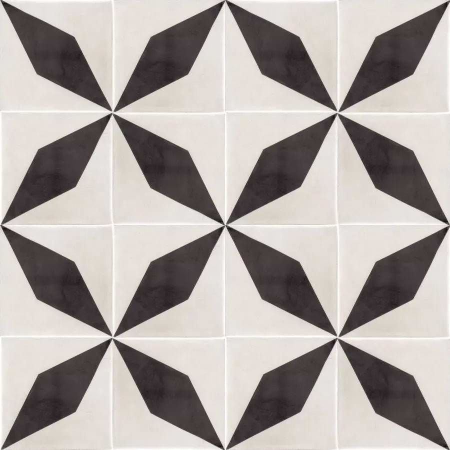 Encaustic Cement Black Diamond - Hyperion Tiles