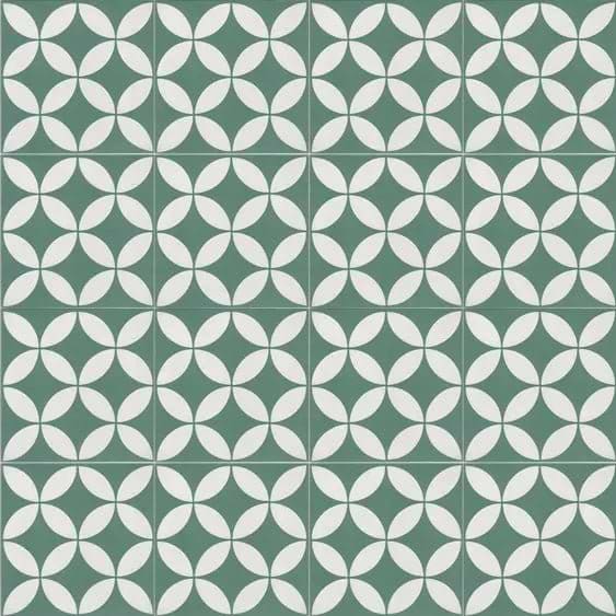 Encaustic Cement Cerames Green - Hyperion Tiles