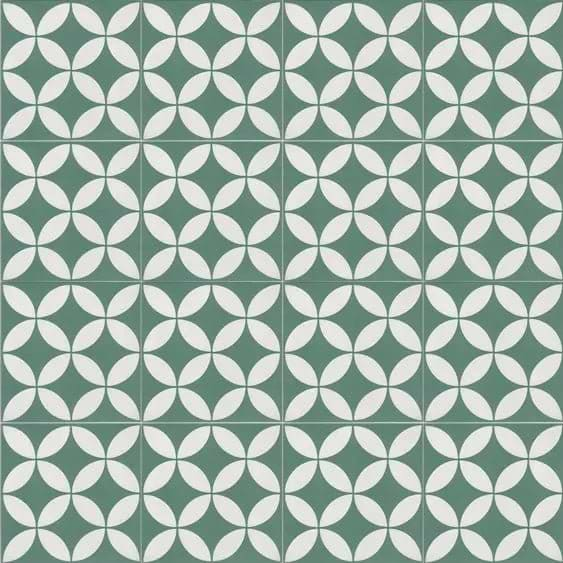 Encaustic Cement Cerames Green - Hyperion Tiles