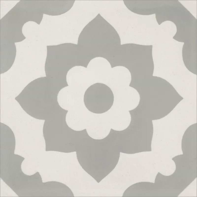 Encaustic Cement Floral Grey - Hyperion Tiles