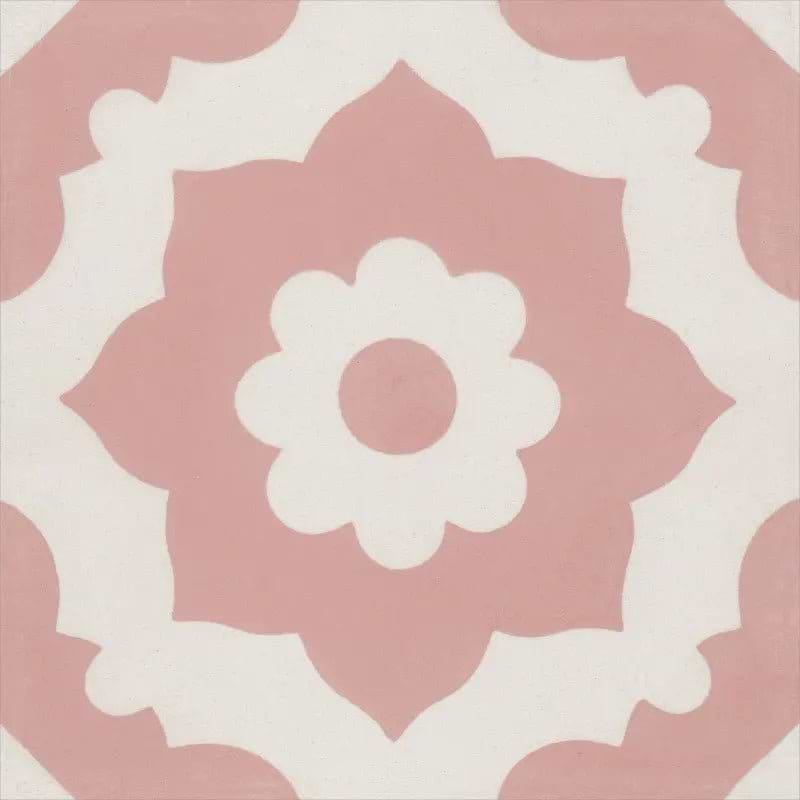 Encaustic Cement Floral Pink - Hyperion Tiles