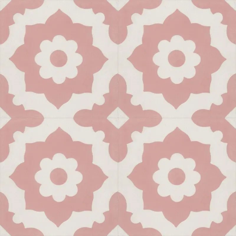 Encaustic Cement Floral Pink - Hyperion Tiles