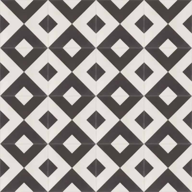 Encaustic Cement Milano Black - Hyperion Tiles