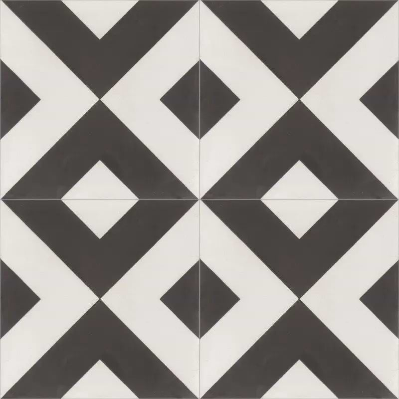 Encaustic Cement Milano Black - Hyperion Tiles