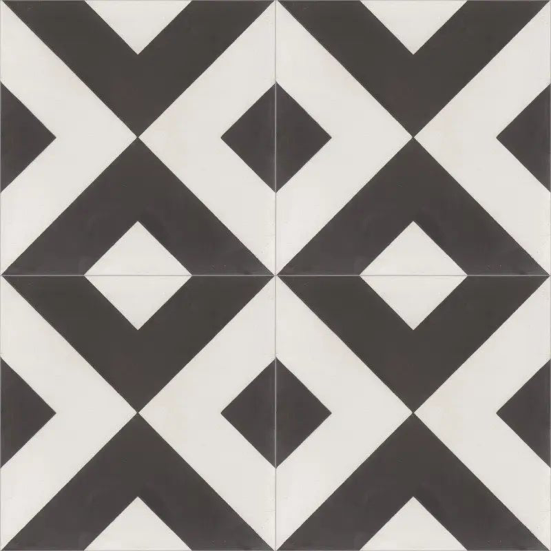 Encaustic Cement Milano Black - Hyperion Tiles
