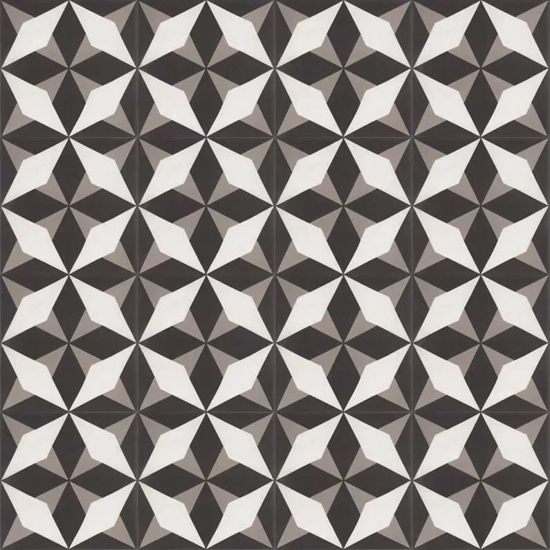 Encaustic Cement Nadia Black - Hyperion Tiles