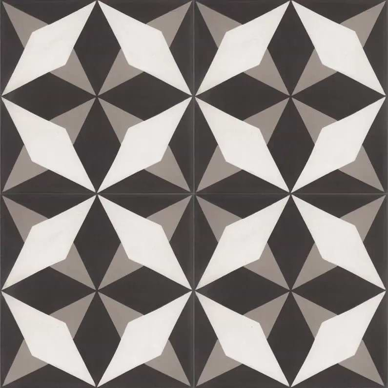 Encaustic Cement Nadia Black - Hyperion Tiles