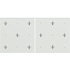 Original Style Tiles - Ceramic 152 x 152 x 7mm - 2 Tile Set Fleur de Lis Platinum on Brilliant White (2 Tile Set)
