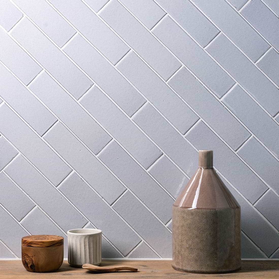 Frost Smooth Brick Tile - Hyperion Tiles