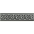Greek Key Jet Black On Brilliant White - Hyperion Tiles