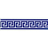 Greek Key Royal Blue On Brilliant White - Hyperion Tiles