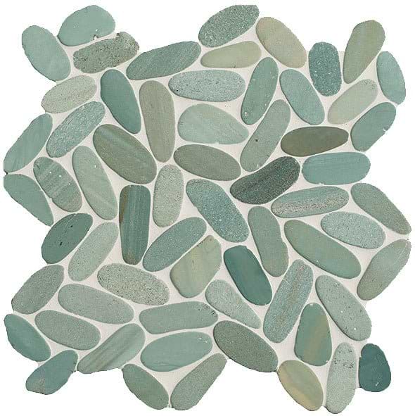 Green Balihai Pebble Mosaics - Hyperion Tiles