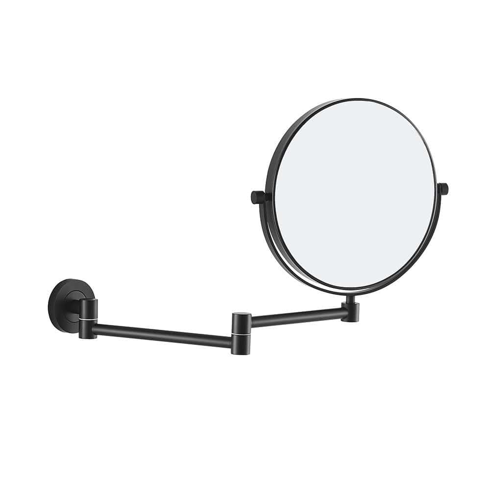 Hutton Reversible 5X Magnifying Wall Mirror Black - Hyperion Tiles