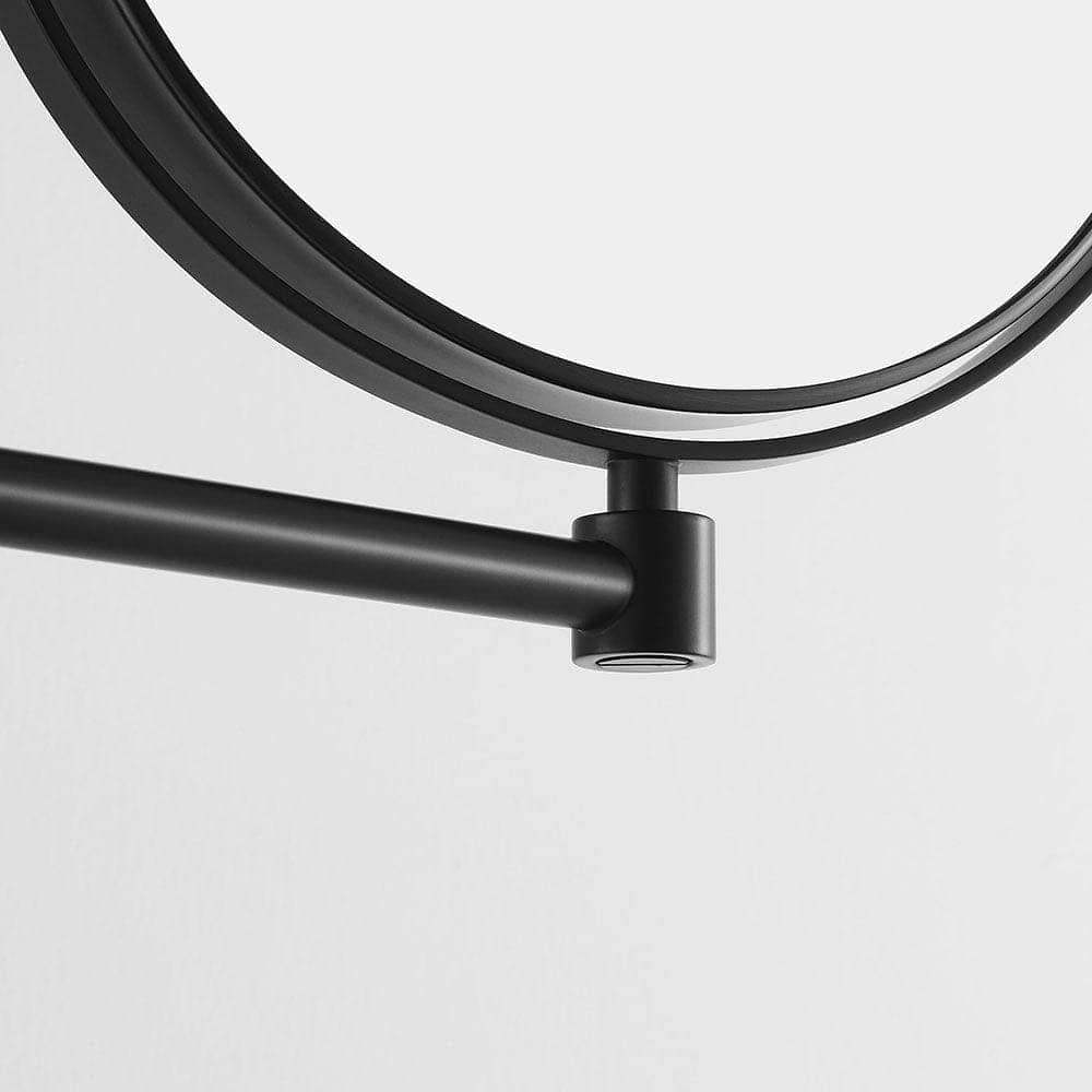 Hutton Reversible 5X Magnifying Wall Mirror Black - Hyperion Tiles