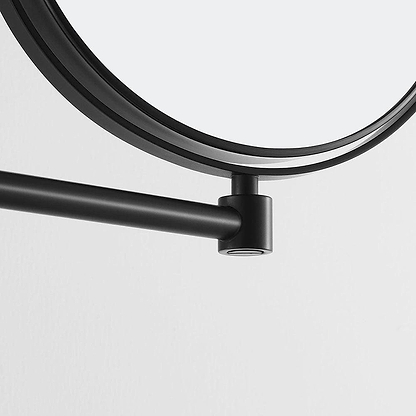 Hutton Reversible 5X Magnifying Wall Mirror Black - Hyperion Tiles