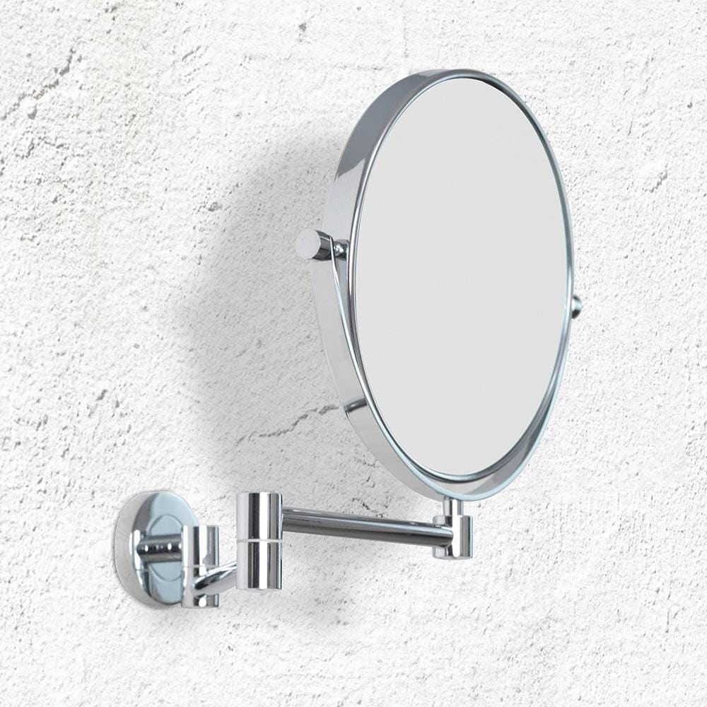 Hutton Reversible 5X Magnifying Wall Mirror Chrome - Hyperion Tiles