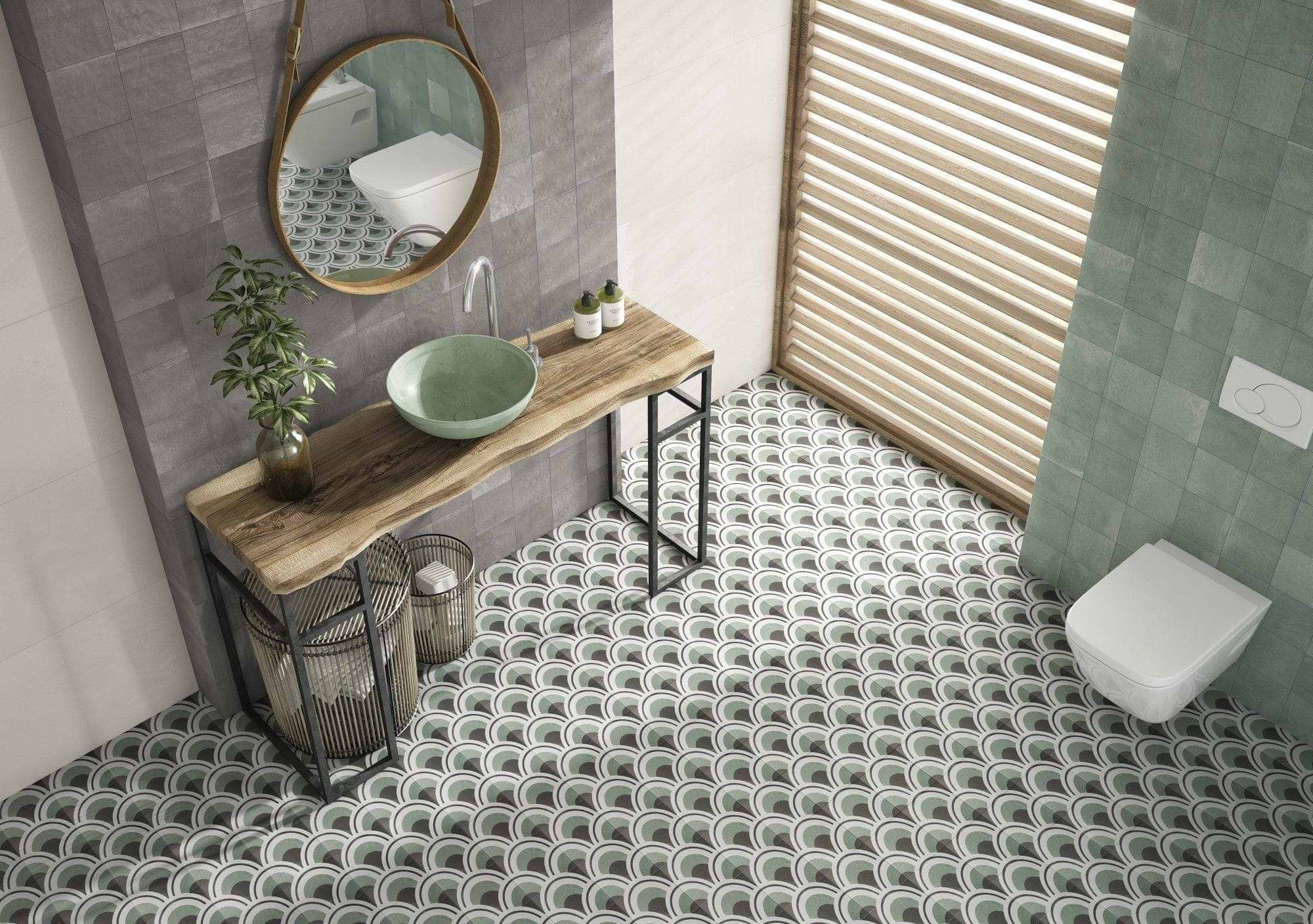 Hyperion Tiles All Products 40 x 40 x 15cm Lavabo Berlin Aquamar