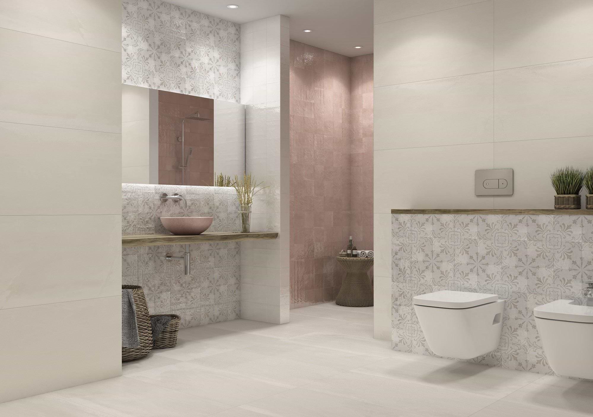 Hyperion Tiles All Products 40 x 40 x 15cm Lavabo Berlin Flamingo