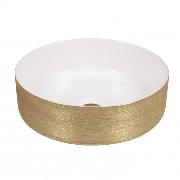 Hyperion Tiles All Products 9 x 6.5cm Lavabo Heller White & Gold