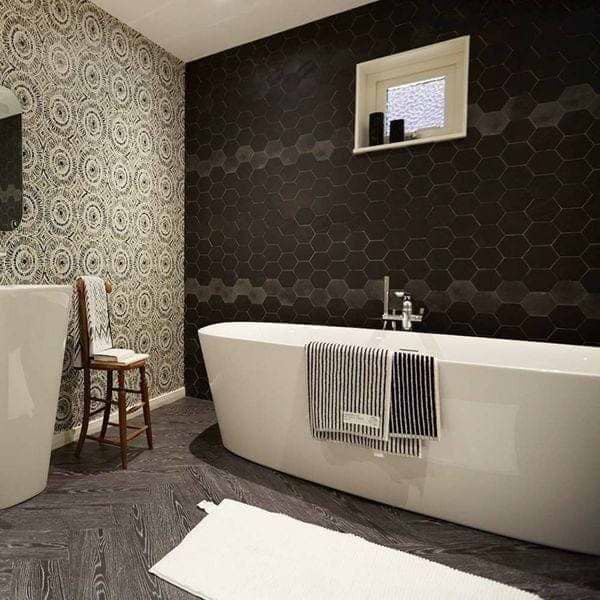 Hyperion Tiles All Products 90 x 15 x 0.95cm Lumber Black Tiles