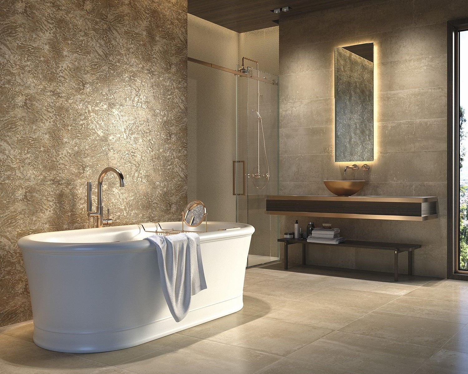 Hyperion Tiles All Products Lavabo White And Copper