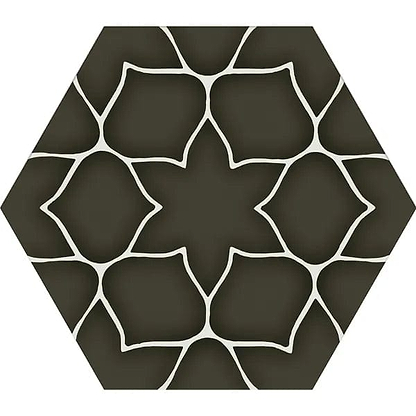 Hyperion Tiles Tiles – Hexagon 33 x 28.50 x 0.9cm Kerala Hexagon Charcoal