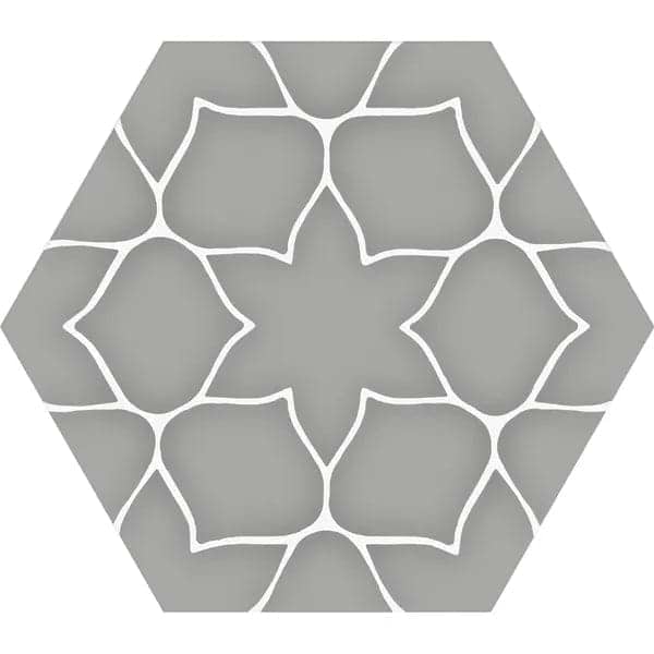 Hyperion Tiles Tiles – Hexagon 33 x 28.50 x 0.9cm Kerala Hexagon Grey