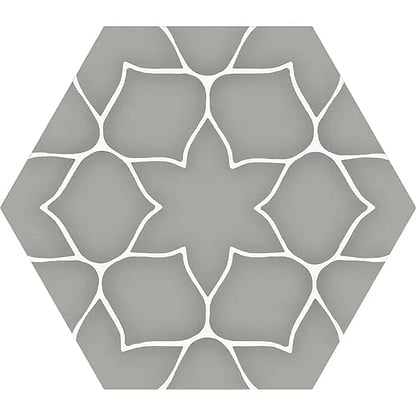 Hyperion Tiles Tiles – Hexagon 33 x 28.50 x 0.9cm Kerala Hexagon Grey