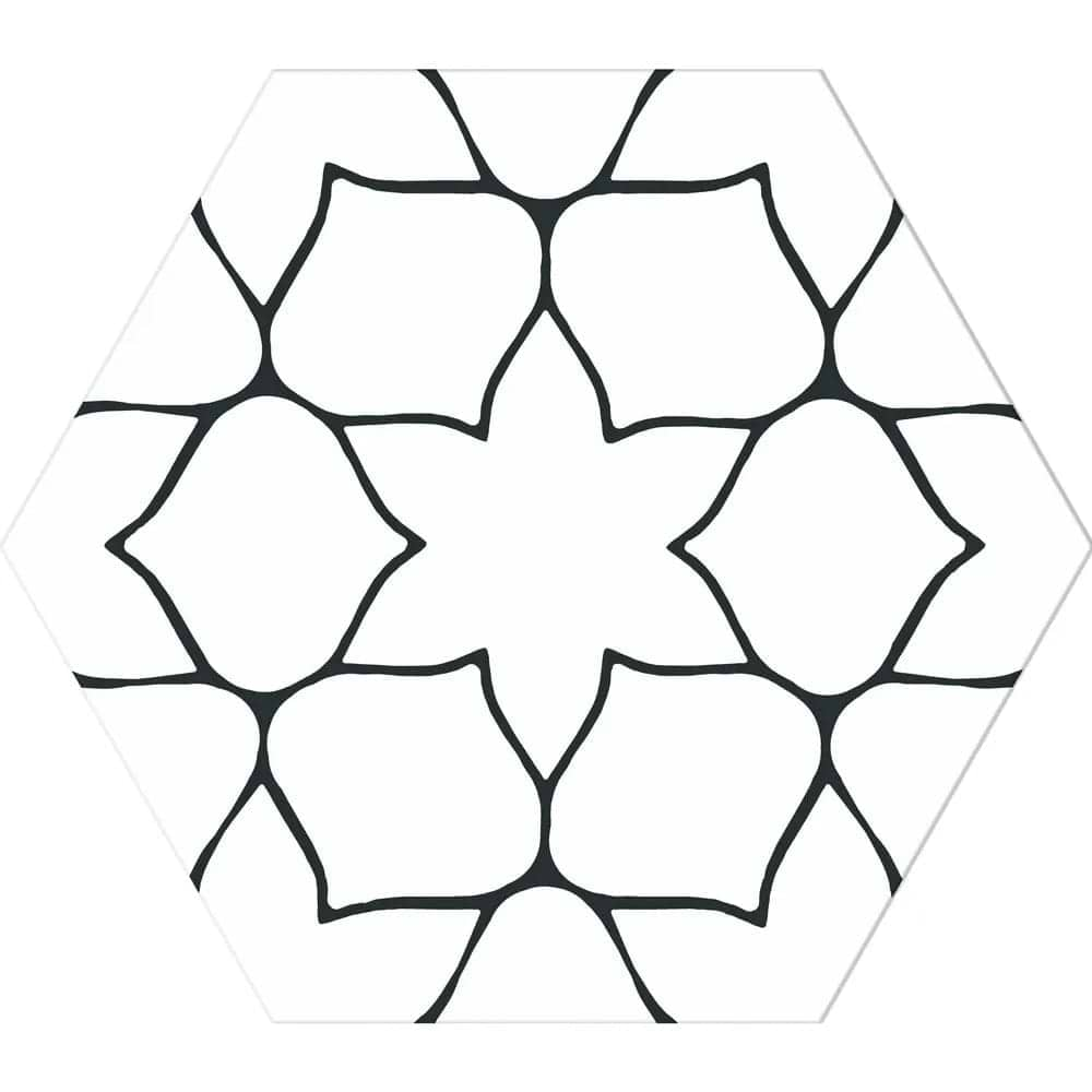 Hyperion Tiles Tiles - Hexagon 33 x 28.50 x 0.9cm Kerala Hexagon White