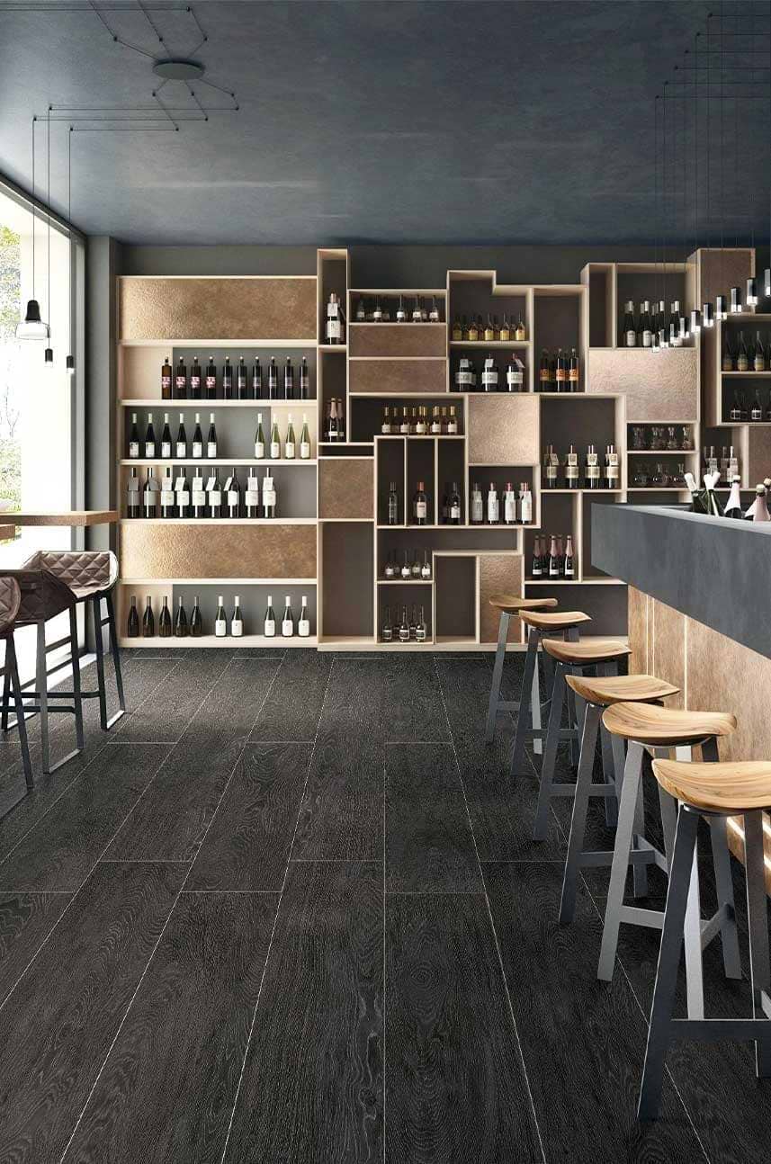Hyperion Tiles Tiles – Wood Effect 120 x 20 x 1cm Sold by 1m² Kingfisher Pewter