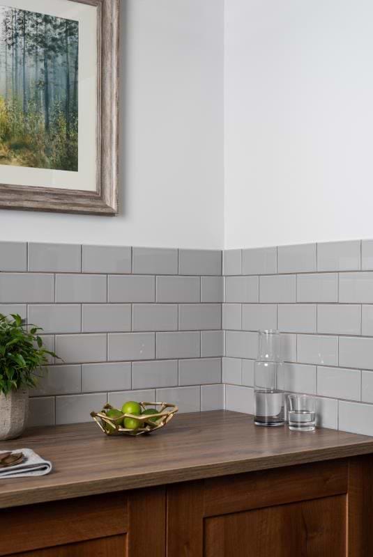 Internal Half Tile Wrapping Piece Westminster Grey - Hyperion Tiles