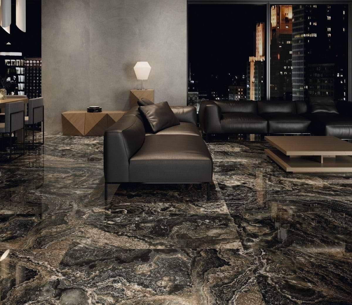 Izmir Marron Polished 59 x 119cm - Hyperion Tiles