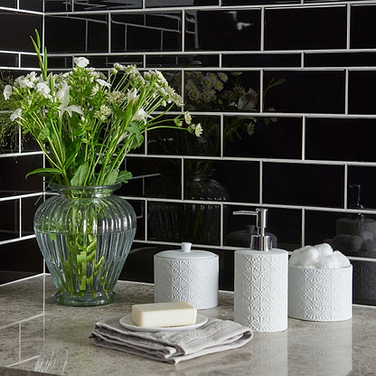 Jet Black Rectangle - Hyperion Tiles