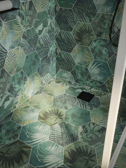 Jungle Hexagon Porcelain By Clarissa Hulse - Hyperion Tiles