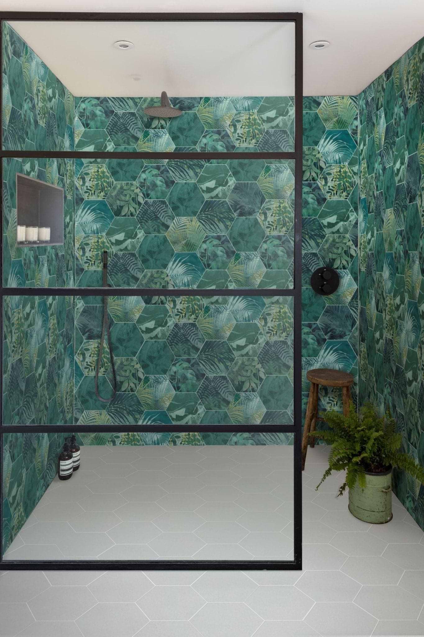 Jungle Hexagon Porcelain By Clarissa Hulse - Hyperion Tiles