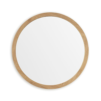 Kenji Mirror Round 60cm in Bamboo - Hyperion Tiles