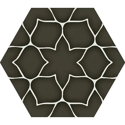 Kerala Hexagon Charcoal - Hyperion Tiles