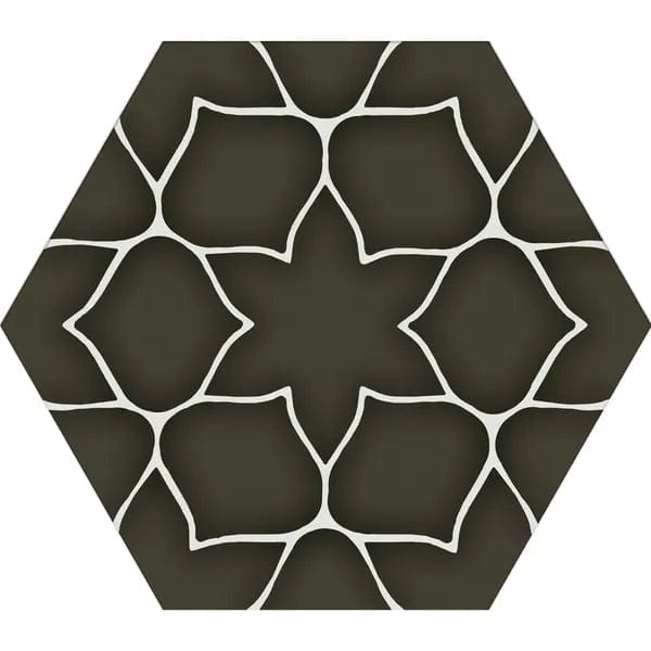 Kerala Hexagon Charcoal - Hyperion Tiles