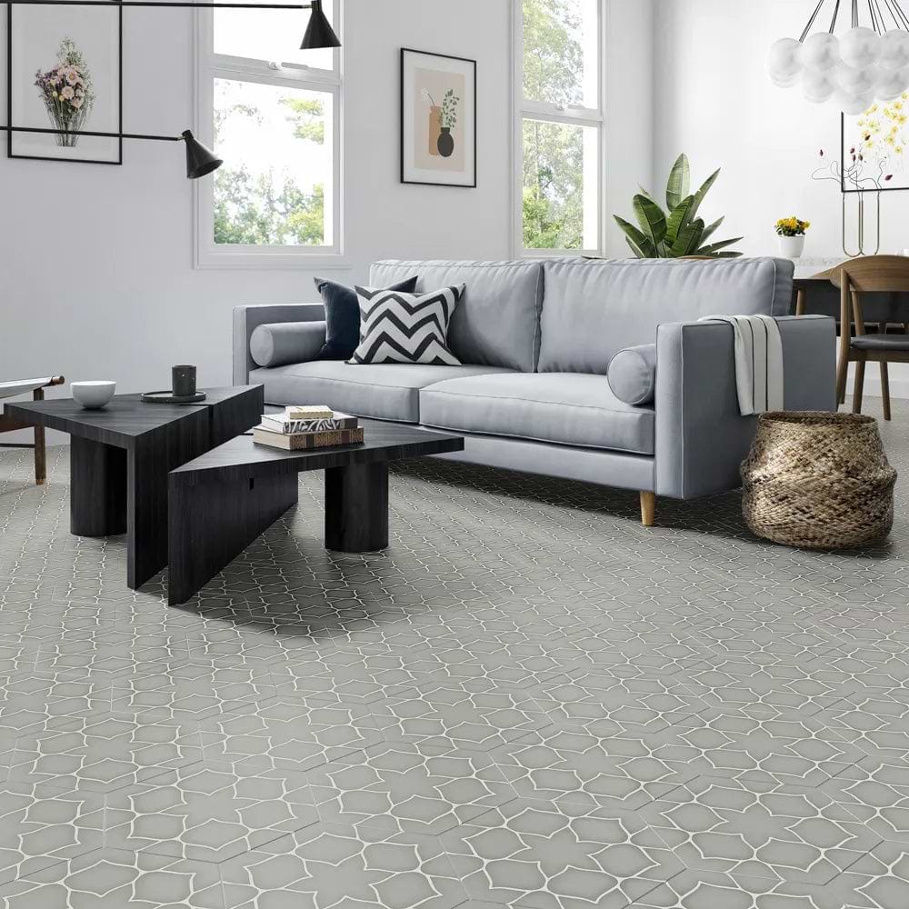 Kerala Hexagon Grey - Hyperion Tiles