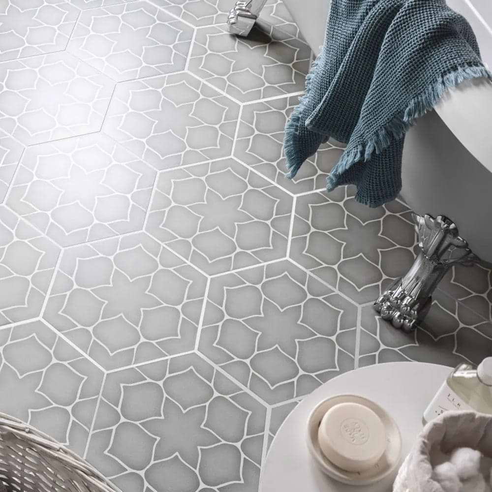 Kerala Hexagon Grey - Hyperion Tiles