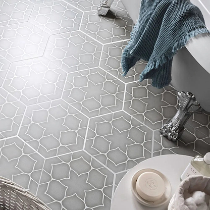 Kerala Hexagon Grey - Hyperion Tiles
