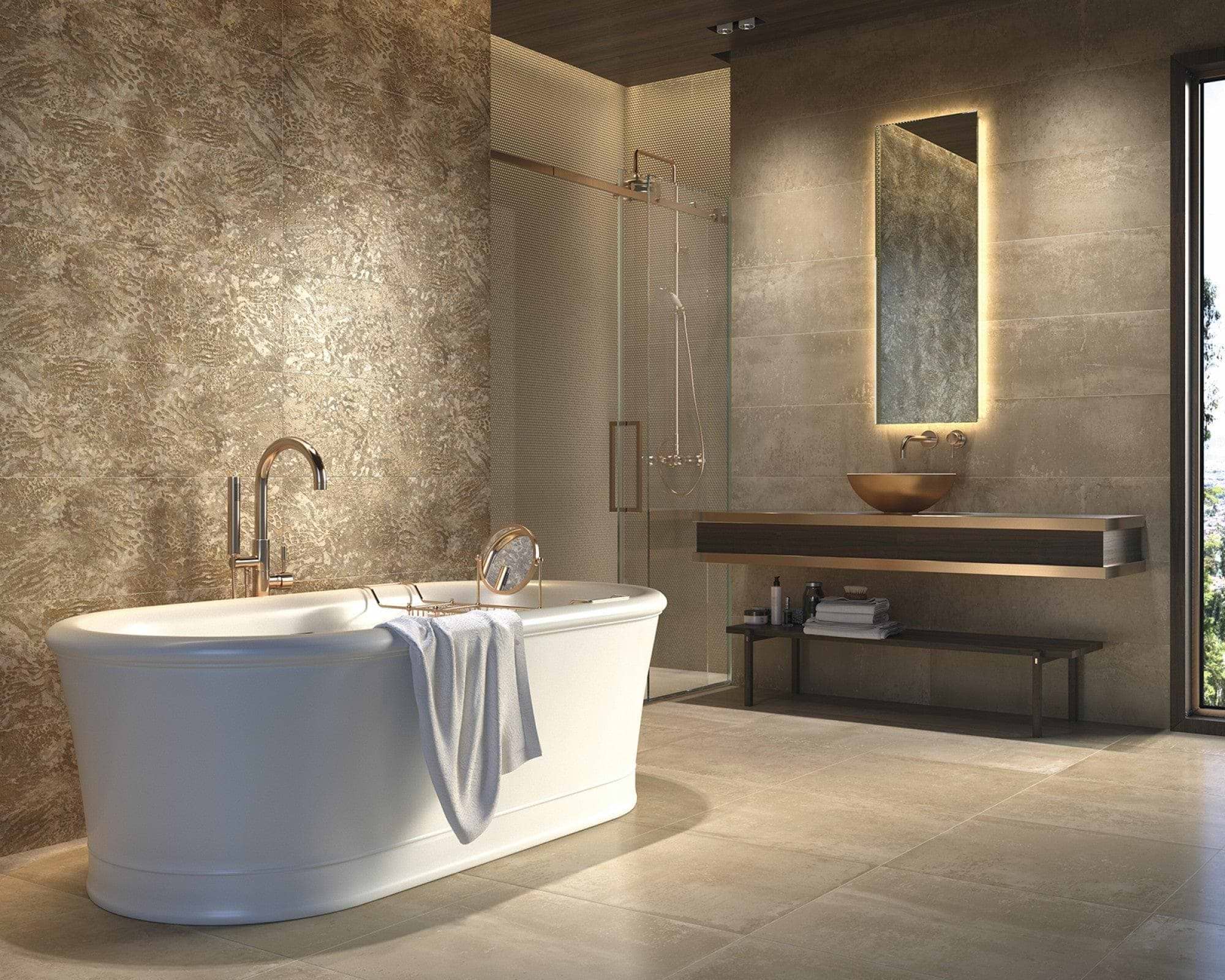 Lavabo White And Copper - Hyperion Tiles