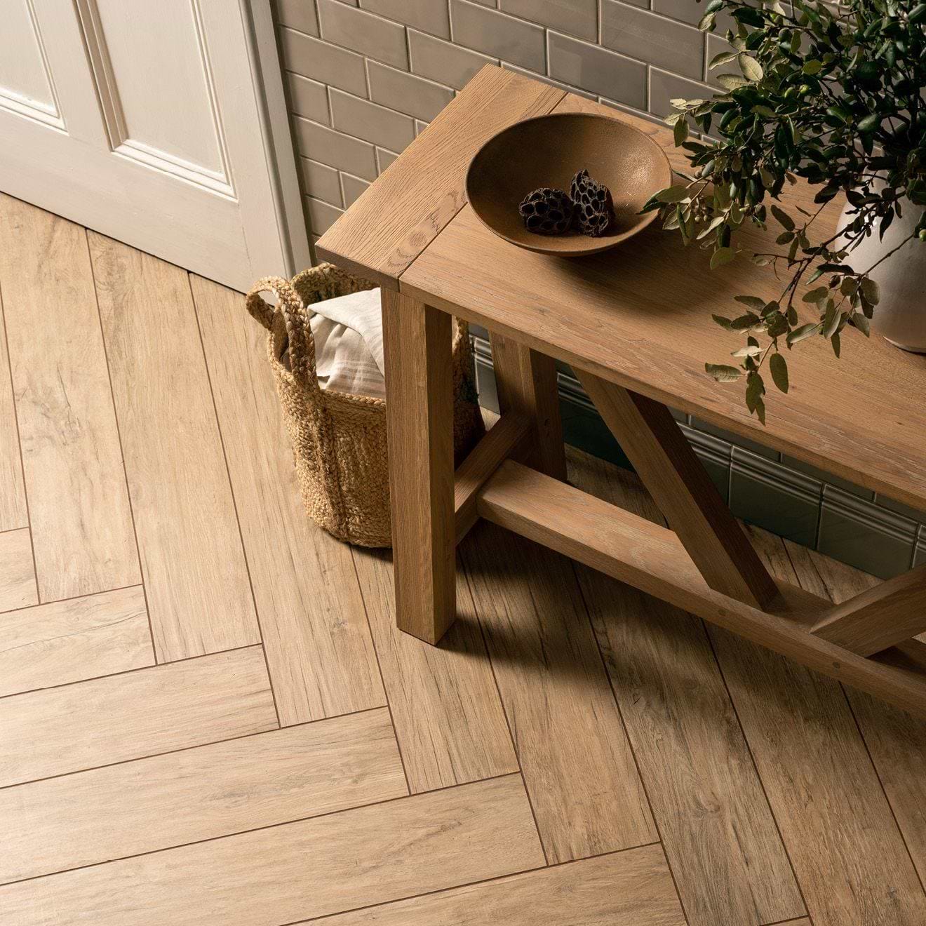 Lignum Beige Natural Rectified Glazed Porcelain - Hyperion Tiles