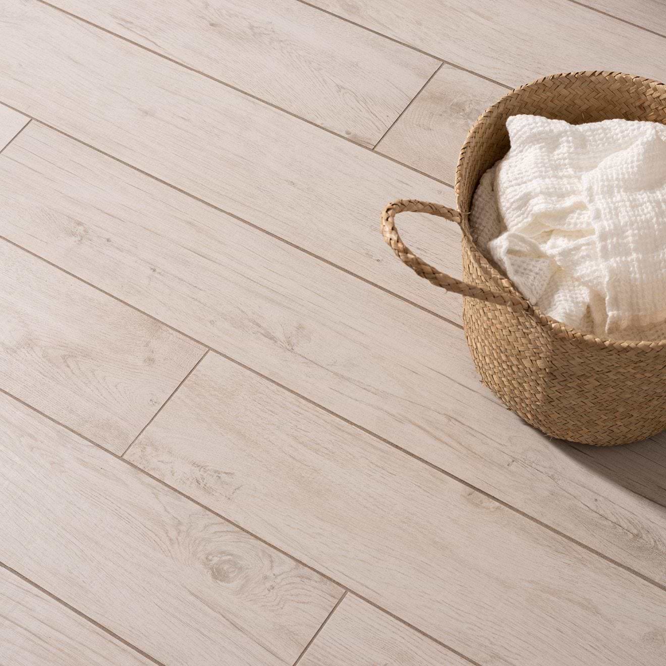 Lignum White Natural Rectified Glazed Porcelain - Hyperion Tiles