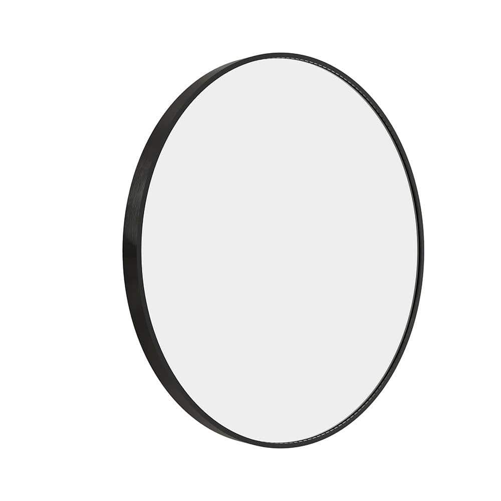 Lomax Round Mirror 60cm Black - Hyperion Tiles