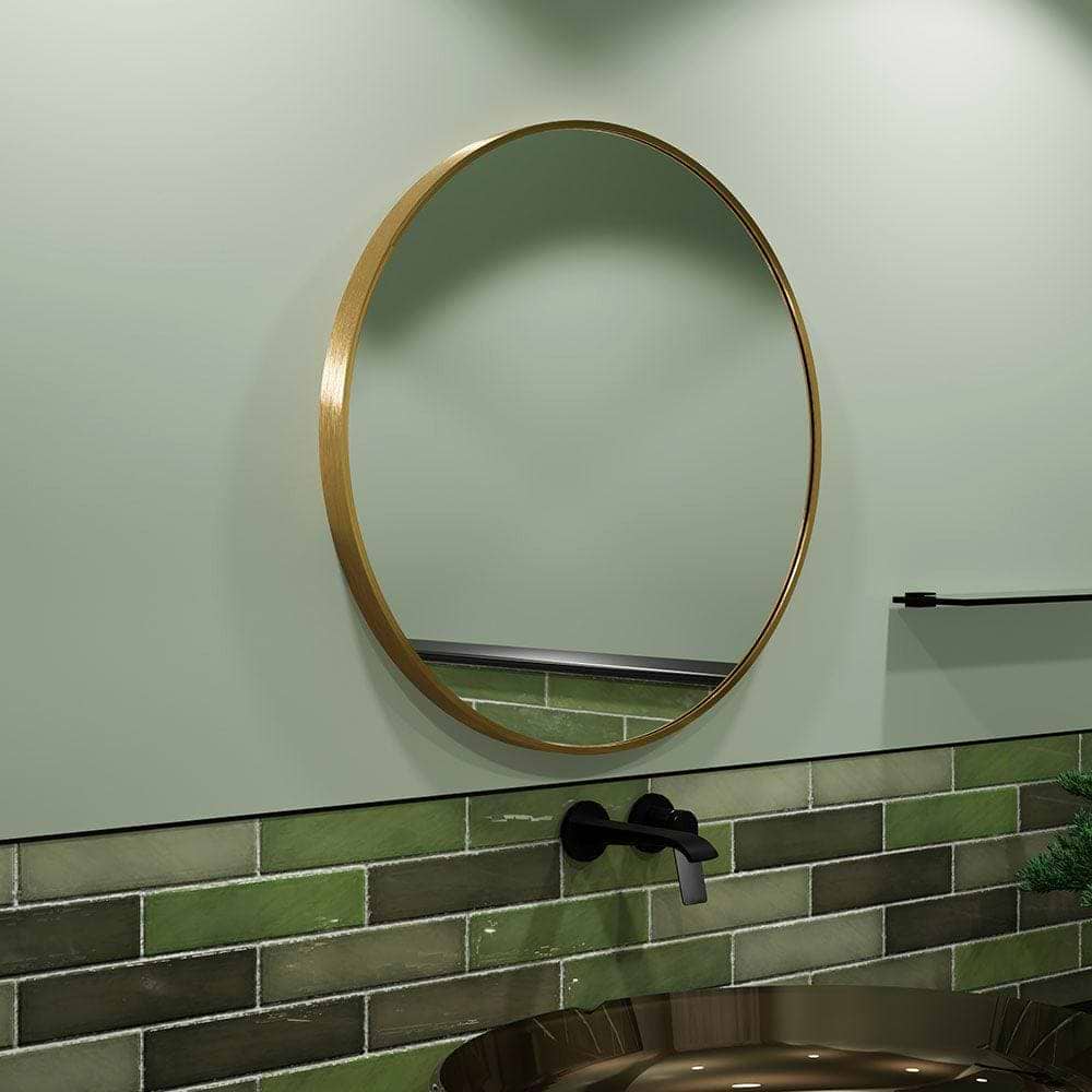 Lomax Round Mirror 60cm Gold - Hyperion Tiles