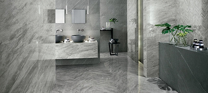 Marvel Bardiglio Grey Lappato 30 x 60cm - Hyperion Tiles